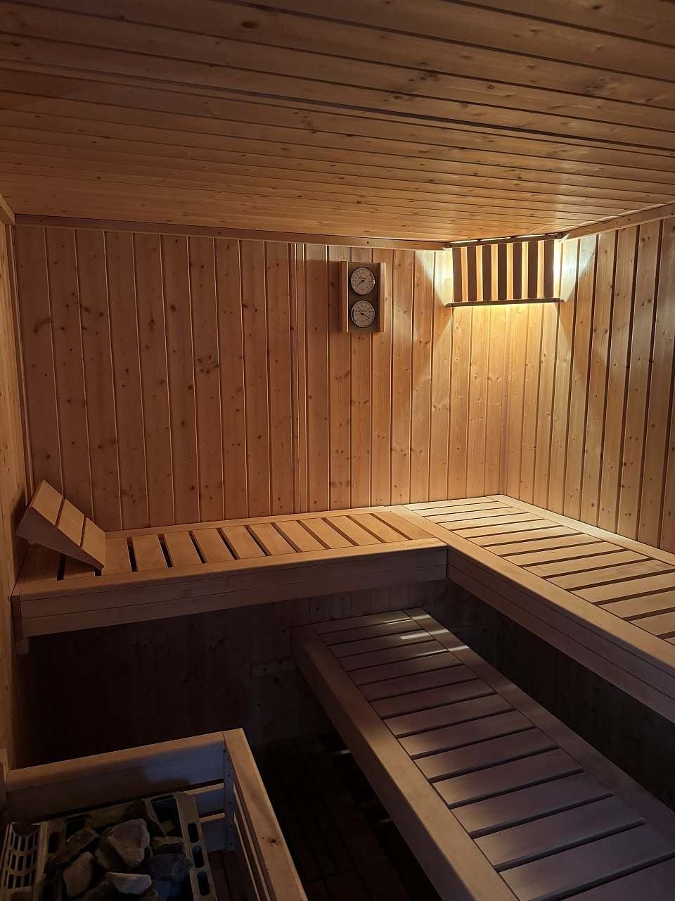 Nová finská sauna s možností parní solné sauny